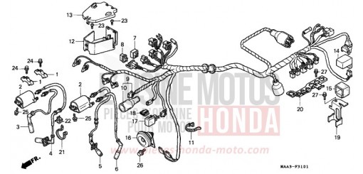 FAISCEAU DES FILS (VT1100C2) VT1100C2V de 1997